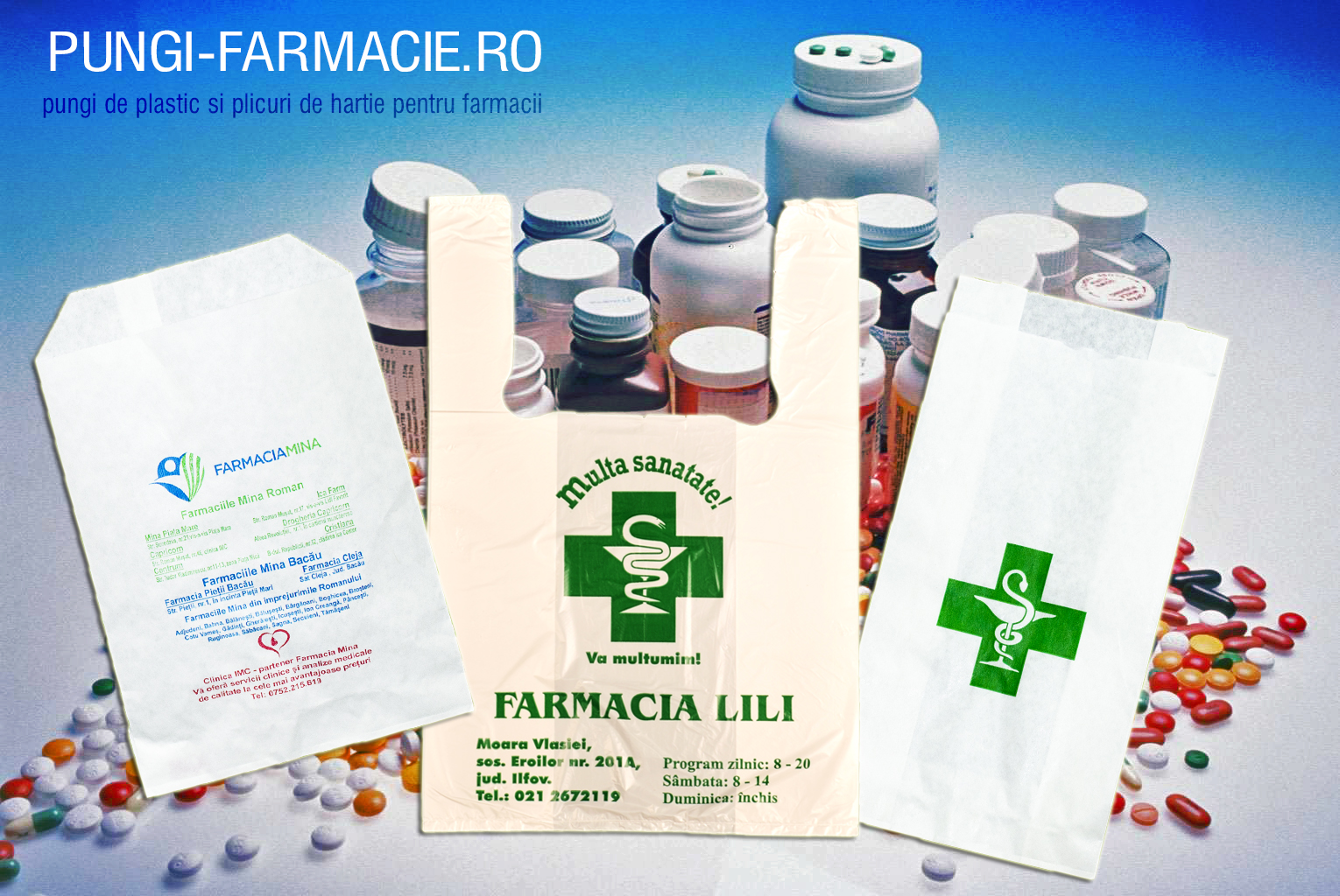 MAI APROAPE DE CLIENTI – PUNGI PERSONALIZATE PENTRU FARMACII!